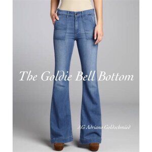 AG Adriano Goldschmied THE GOLDIE Patch Pocket Bell Bottom Jeans Size 28R
